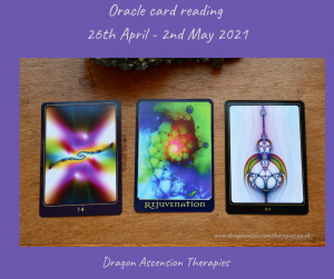 photo of cards drawn for 26th April to 2nd May 2021