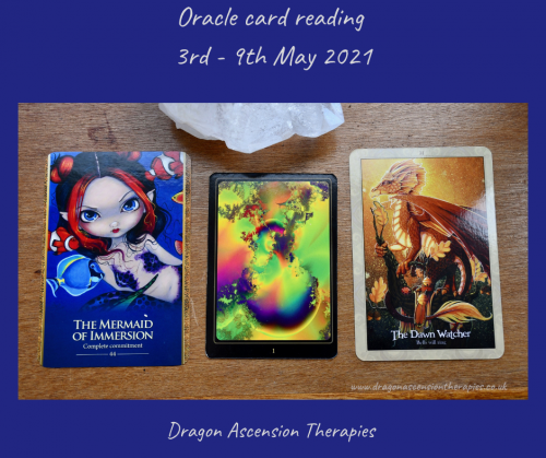 photo of he cards pulled for 3rd to 9th May