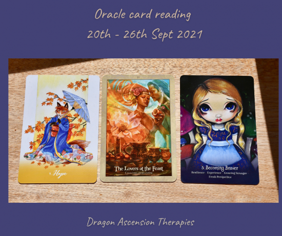 photo of cards drawn for 20th to 26th September 2021